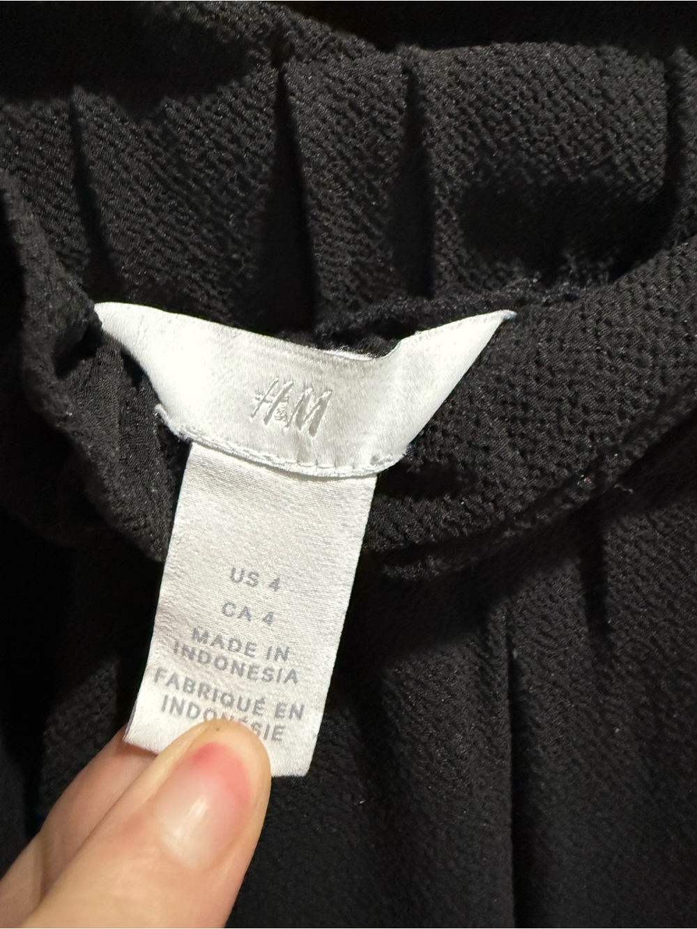 63. H&M Black Wide Leg Dress Pant Size 4 - Picture 2 of 6